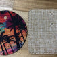 Sublimation Burlap Circle Coasters 4 inches