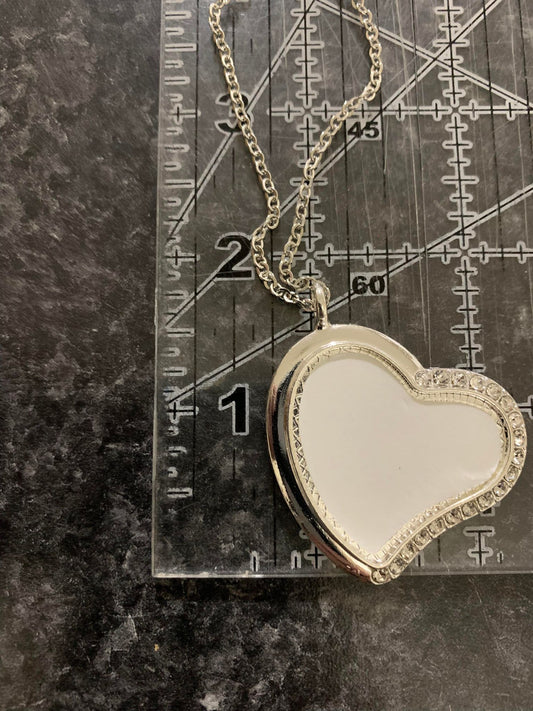 Sublimation Heart Necklace.