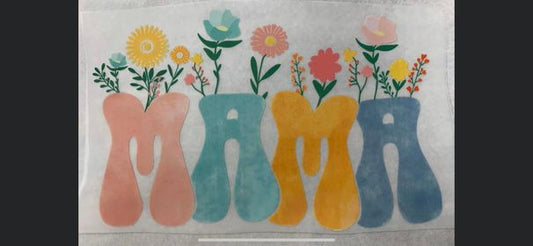 DTF Floral Mama, Ready to Press Transfer