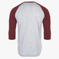 Sublimation Baseball Tees with Maroon Sleeves 94% polyester