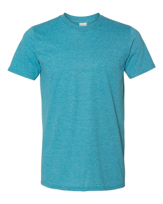 Heather Galapagos Blue Gildan Softstyle