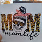 MomLife, Mom Life Skeleton, Animal Print Vinyl Decal