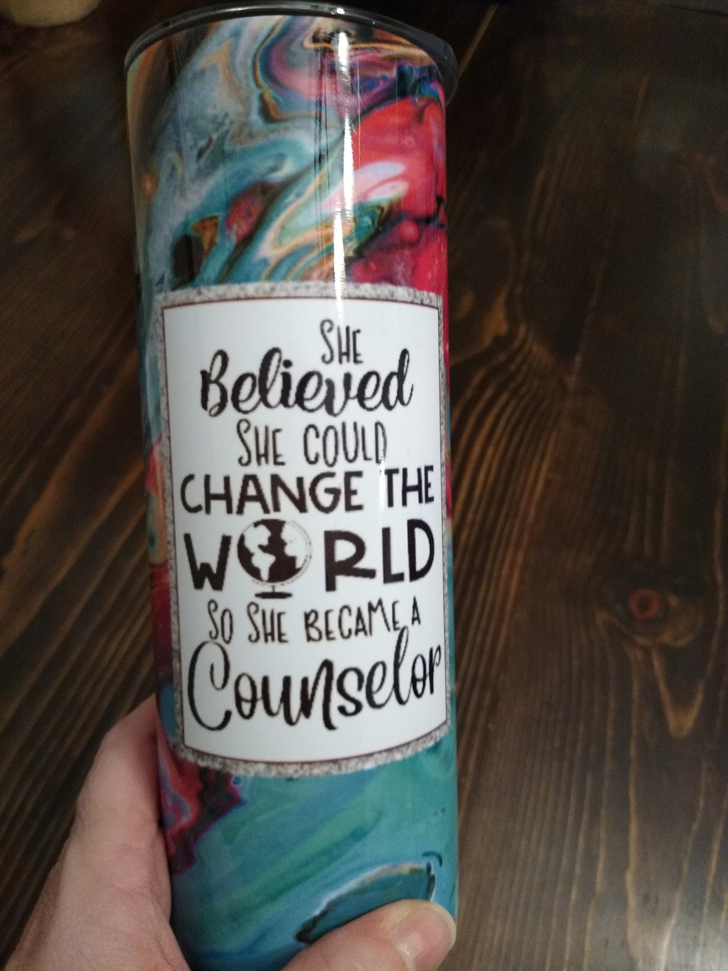 Assistant Principal Change the World 20oz. Straight Tumbler Sublimation Transfer, Ready to Press