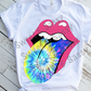 Tie dye KISS Lips Sublimation Transfer