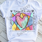 Stained Glass Heart, Sublimation Transfer