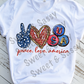 Peace Love America Sublimation Transfer