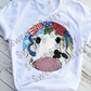 Patriotic Cow Sublimation Transfer