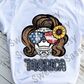 Merica Skull, 4th of July Sublimation Transfer