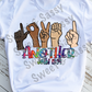 Love One Another Tie Dye Sign Language Sublimation Transfer