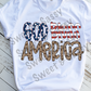 God Bless America, 4th of July Sublimation Transfer