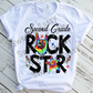 Tie Dye Rock Star K-4th Grade Level Sublimation Transfers