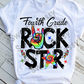 Tie Dye Rock Star K-4th Grade Level Sublimation Transfers