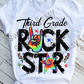Tie Dye Rock Star K-4th Grade Level Sublimation Transfers