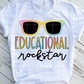 Educational Rockstar Teacher Sublimation Transfer