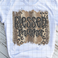 Blessed Mama Leopard Print, Sublimation Transfer