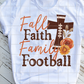 Fall Faith Family Football Sublimation Transfer