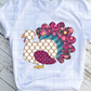 Floral Turkey Sublimation Transfer