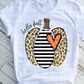 Hello Fall Leopard Print Pumpkin Sublimation Transfer