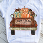 Farm Fresh Pumpkins in Red Truck Sublimation Transfer