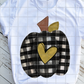Black and White Plaid Pumpkins Sublimation Transfer