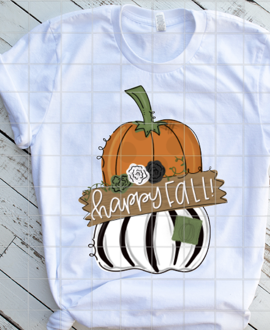 Happy Fall Pumpkins Sublimation Transfer