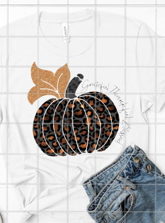Gold Grateful Thankful Blessed Sublimation Transfer