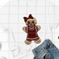 Gingerbread girl with mask Sublimation Transfer
