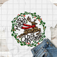 Merry Christmas Leopard Print Reindeer Sublimation Transfer