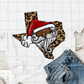 Texas Santa Leopard print Christmas Sublimation Transfer