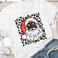 Santa with Leopard Print, Sublimation Transfer