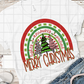 Merry Christmas Rainbow, Sublimation Transfer