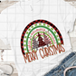 Christmas Plaid Trees Rainbow, Sublimation Transfer