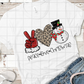 Snowman Peace Love Christmas, Sublimation Transfer