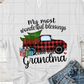 My Most wonderful blessings call me grandma, Christmas Sublimation Transfer