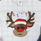 Boy Reindeer with Lights, Christmas Sublimation Transfer