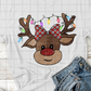 Polkadot Reindeer with Lights, Christmas Sublimation Transfer