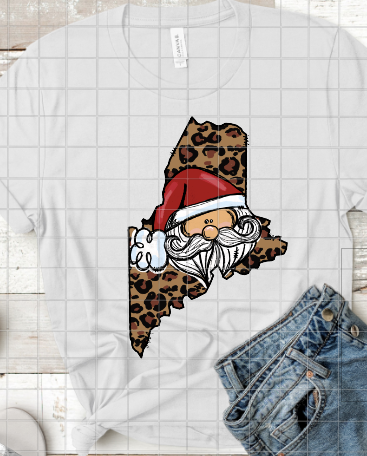 Maine Christmas Sublimation Transfer