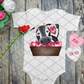 Farm Cow with Hearts, Ready to press, Sublimation Transfer