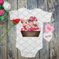 Farm Pig with Hearts, Ready to press, Sublimation Transfer
