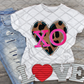 Leopard Print Heart XOXO, Valentine's Day, Ready to press, Sublimation Transfer