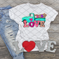 LOVE XOXO, Valentine's Day, Ready to press, Sublimation Transfer