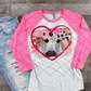 Cow with Hearts, Valentine's Day, Ready to press, Sublimation Transfer