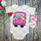 Valentine Truck with Hearts, Valentine's Day, Ready to press, Sublimation Transfer