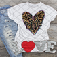 Leopard Print Heart, Valentine's Day, Ready to press, Sublimation Transfer