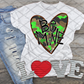 Camo Heart, Valentine's Day, Ready to press, Sublimation Transfer