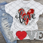 Love Hearts, Valentine's Day, Ready to press, Sublimation Transfer