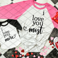 I love you more, Valentine's Day, Ready to press, Sublimation Transfer