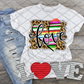 Love Heart, Aztec and Leopard Print, Valentine's Day, Ready to press,  Sublimation Transfer