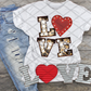 Love in Leopard Print, Valentine's Day, Ready to press,  Sublimation Transfer