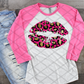 HTV Pink Leopard Print Lips, Valentine's Day Transfer